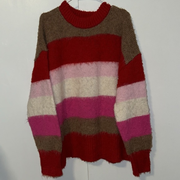 NWT Crewneck Brushed Pullover Long Sleeve Sweater - A New Day Women’s 2X Pink - Picture 3 of 8
